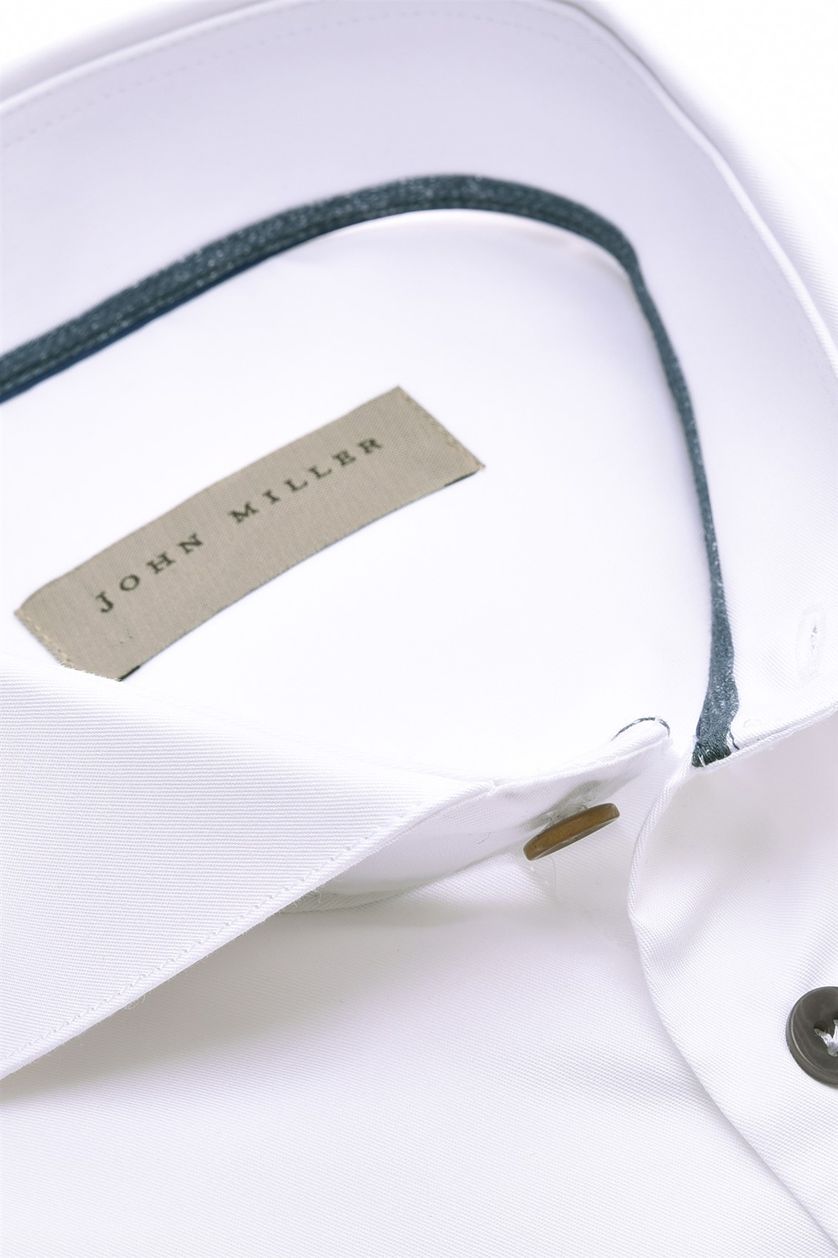 John Miller business overhemd mouwlengte 7 wit effen katoen slim fit