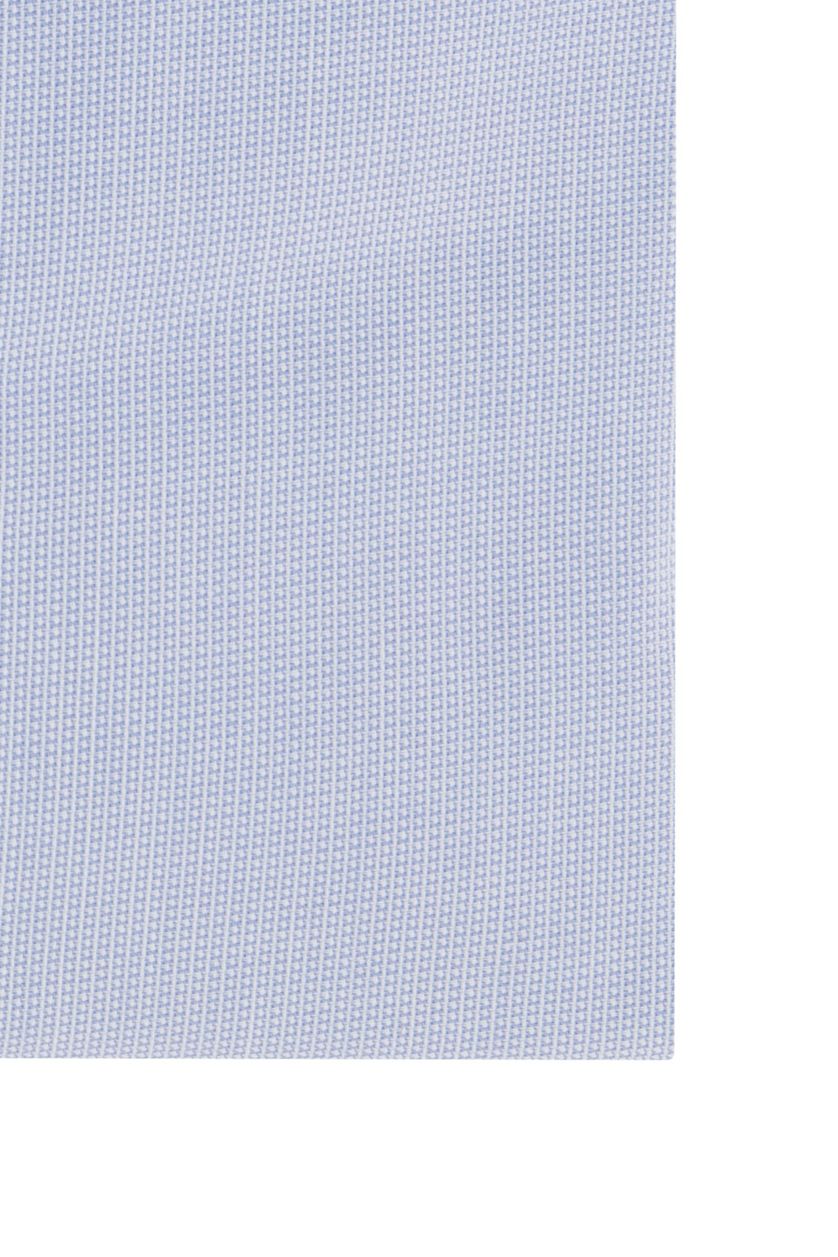 John Miller overhemd mouwlengte 7 blauw effen,  met print katoen normale fit