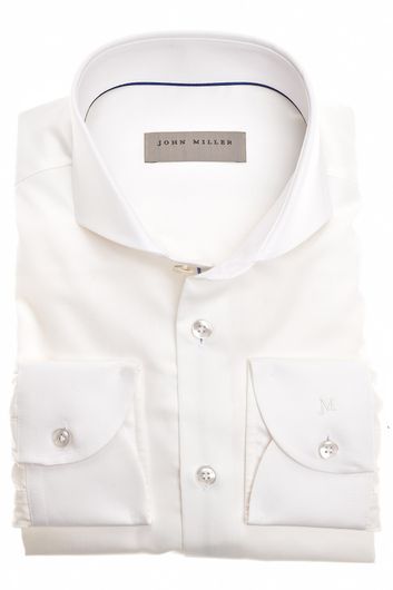 John Miller overhemd wit effen strijkvrij
