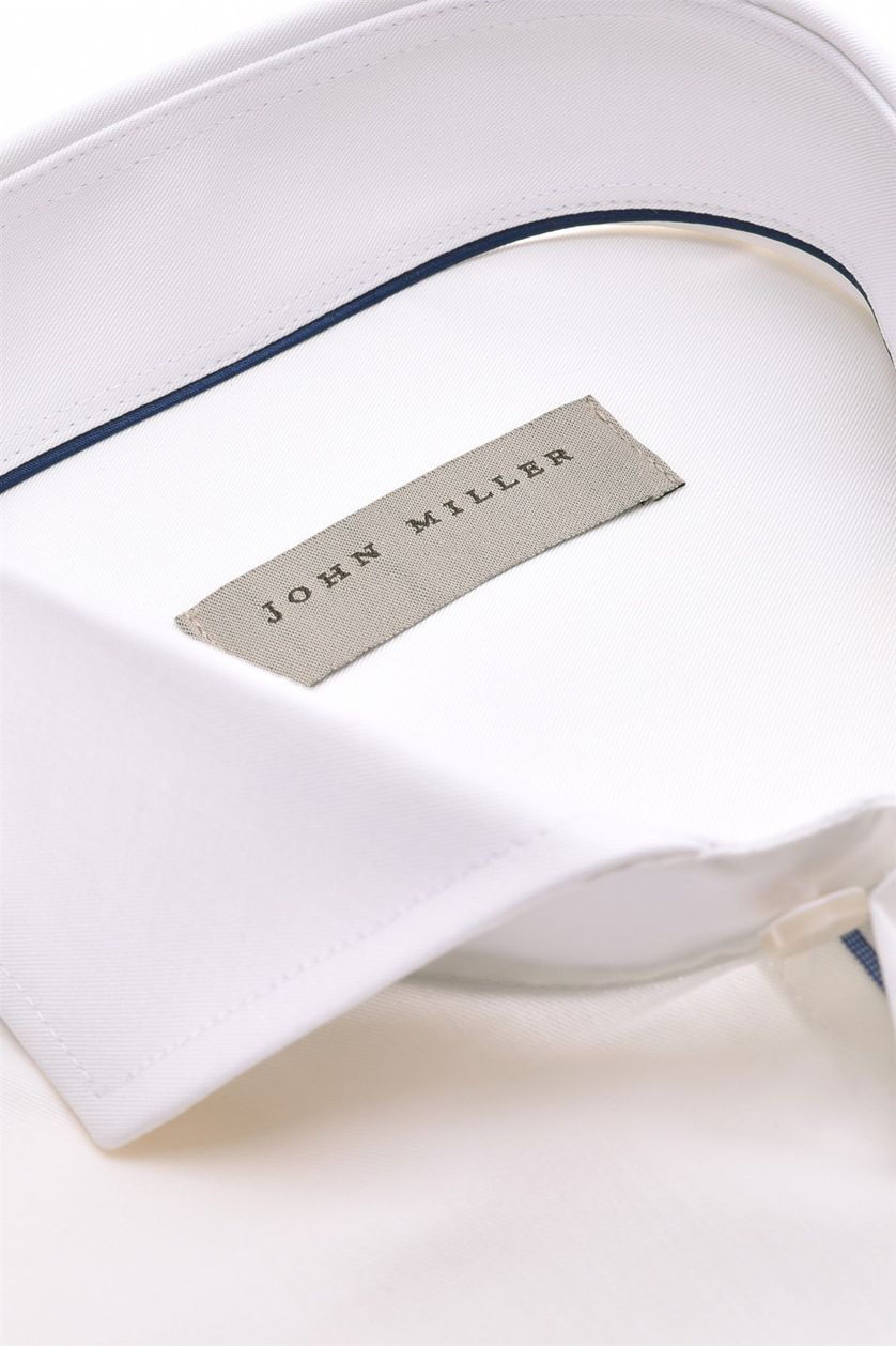 John Miller zakelijk overhemd wit effen katoen slim fit