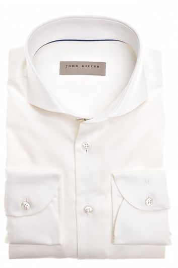 John Miller business overhemd slim fit wit effen katoen strijkvrij