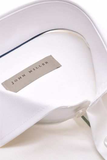 John Miller business overhemd slim fit wit effen katoen strijkvrij