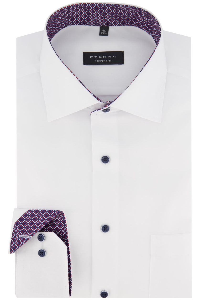 Eterna overhemd zakelijk mouwlengte 7 Comfort Fit wit katoen