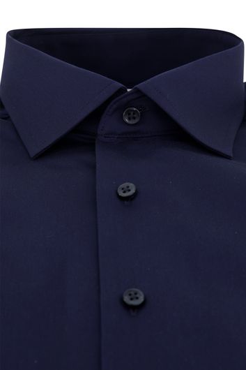 Eterna overhemd mouwlengte 7 Modern Fit normale fit donkerblauw effen katoen 100%