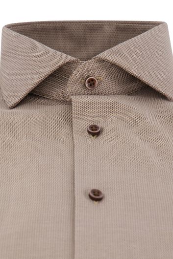 Eterna business overhemd Comfort Fit wijde fit bruin geprint 