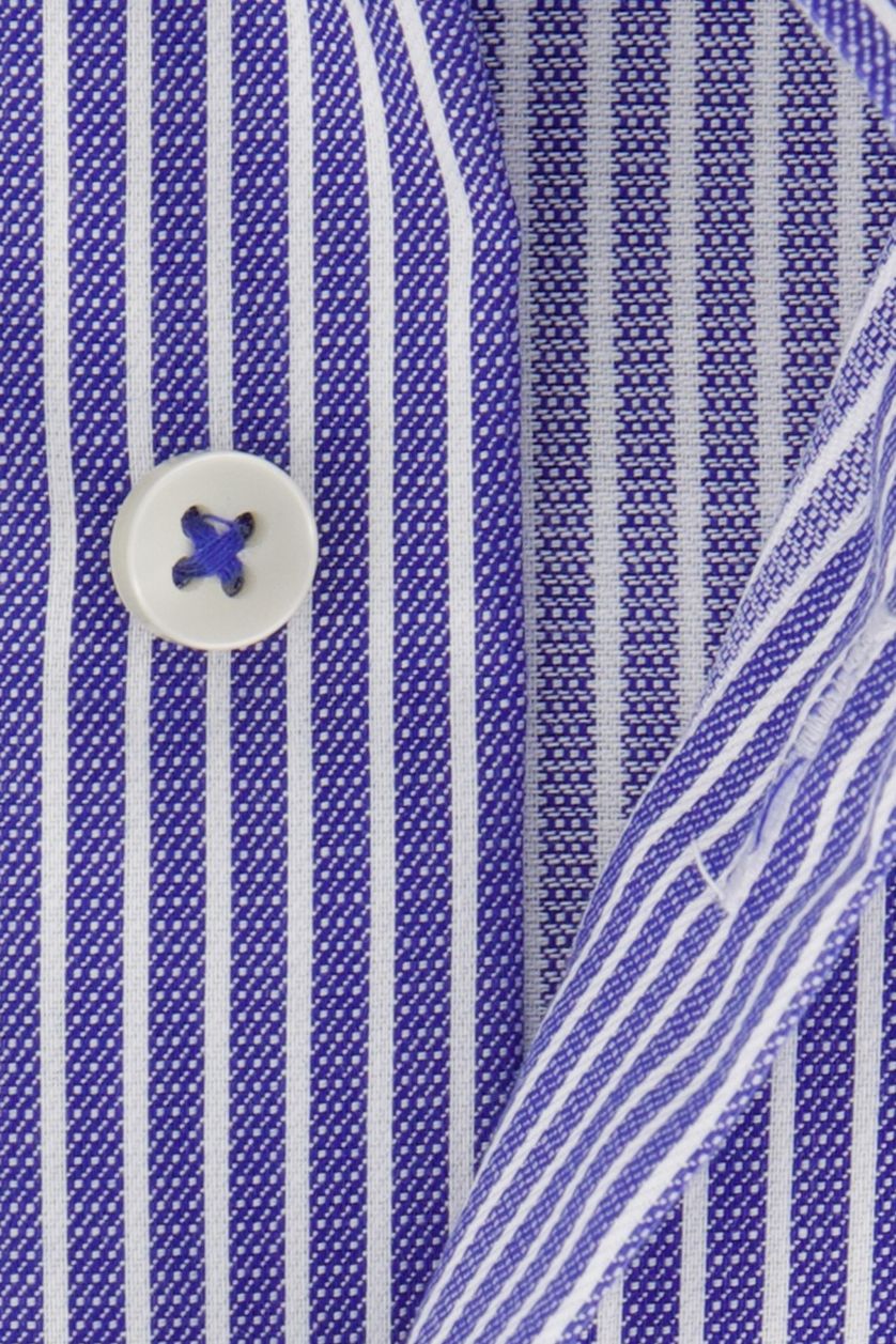 Eterna business overhemd Comfort Fit blauw gestreept katoen