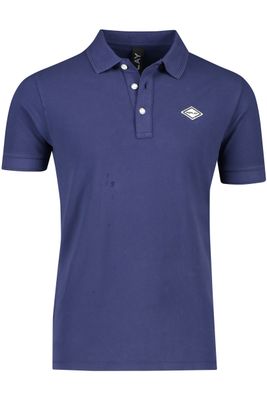 Replay Replay polo donkerblauw effen