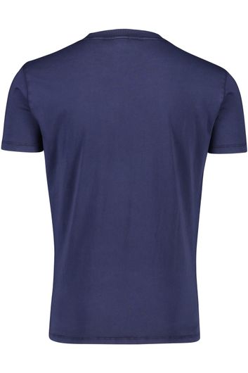 Replay t-shirt donkerblauw ronde hals katoen