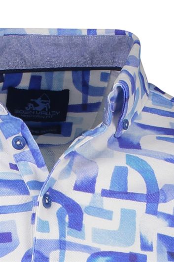 Eden Valley polo normale fit blauwe print