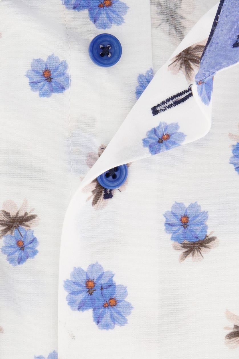 Eden Valley casual overhemd mouwlengte 7 normale fit wit met bloemen print katoen