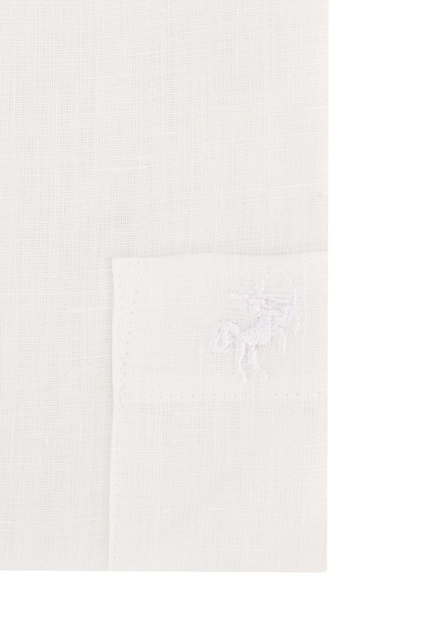 Eden Valley casual overhemd wijde fit wit effen 100% linnen