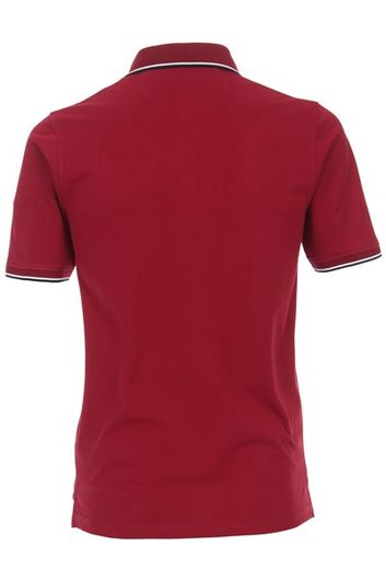 Poloshirt Casa Moda normale fit rood geprint katoen