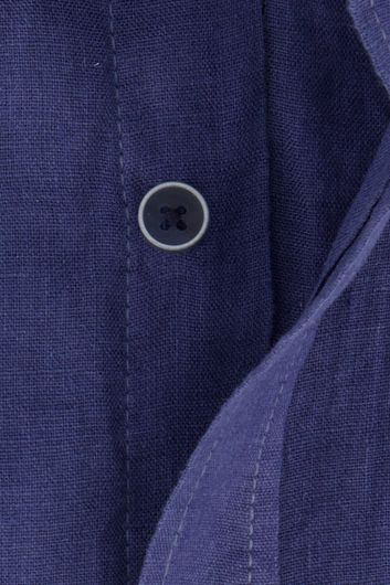 Casa Moda overhemd korte mouw blauw met button down boord