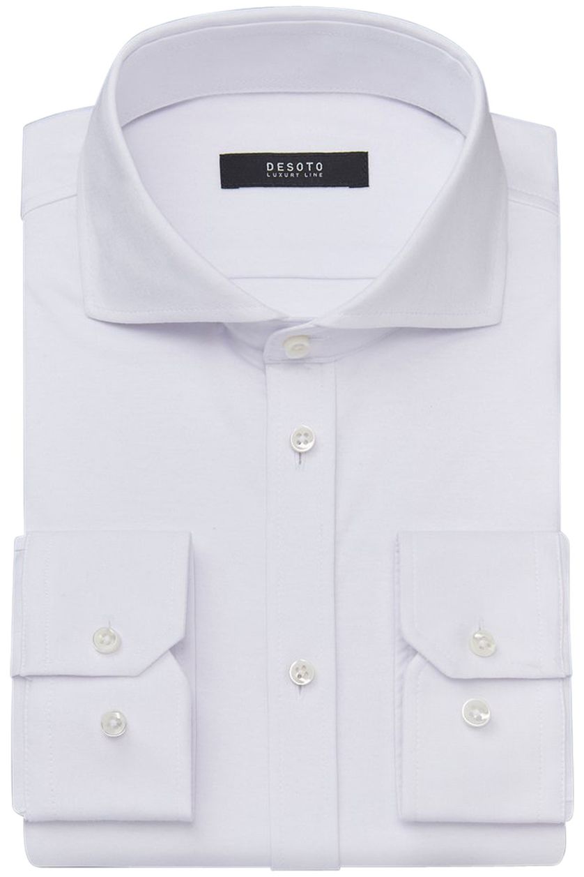 Desoto business overhemd effen wit katoen slim fit