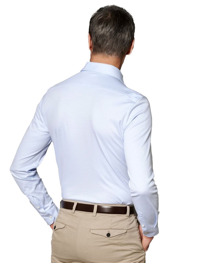 Desoto business overhemd effen katoen slim fit lichtblauw