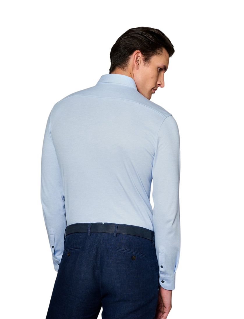 Desoto business overhemd lichtblauw effen katoen slim fit