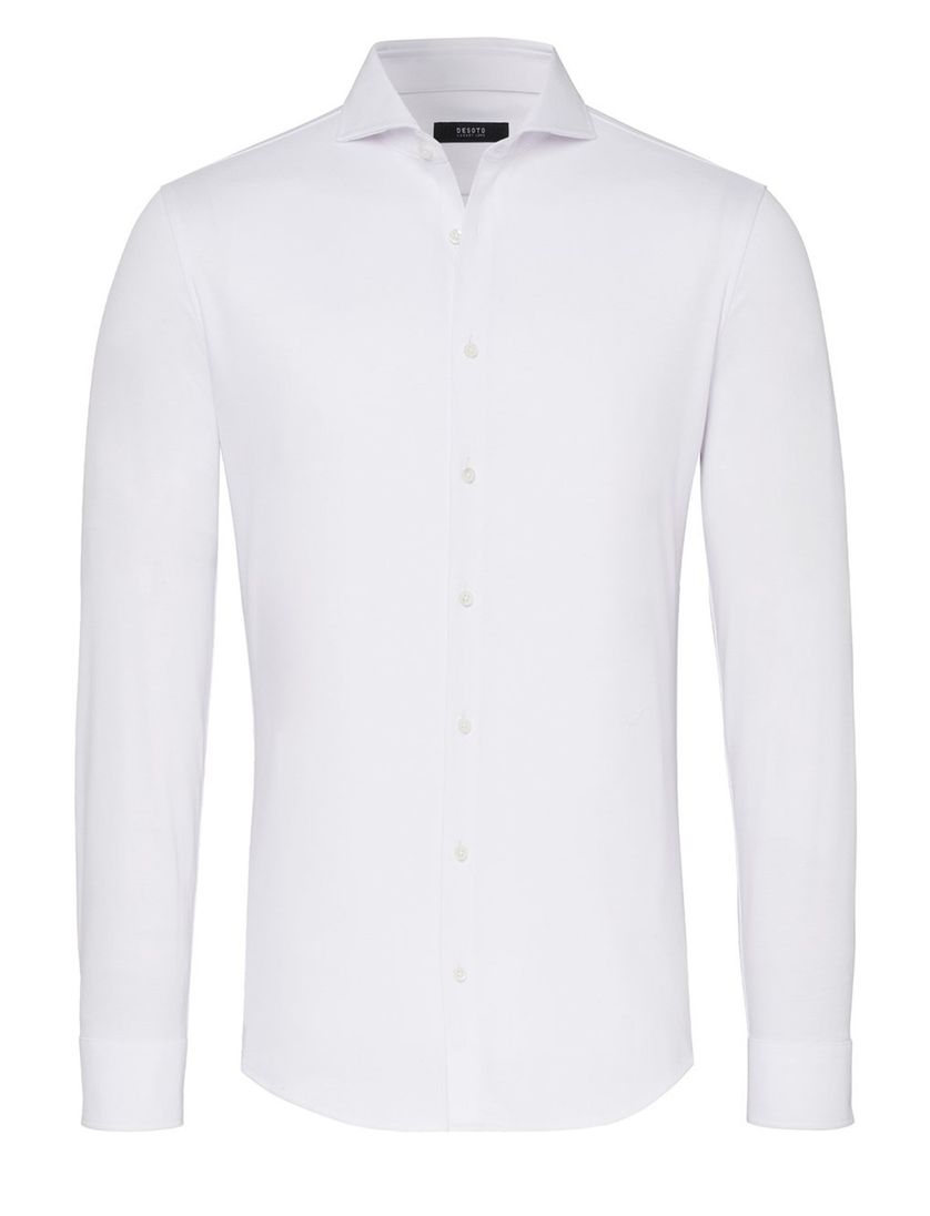 Desoto overhemd wit business effen katoen slim fit