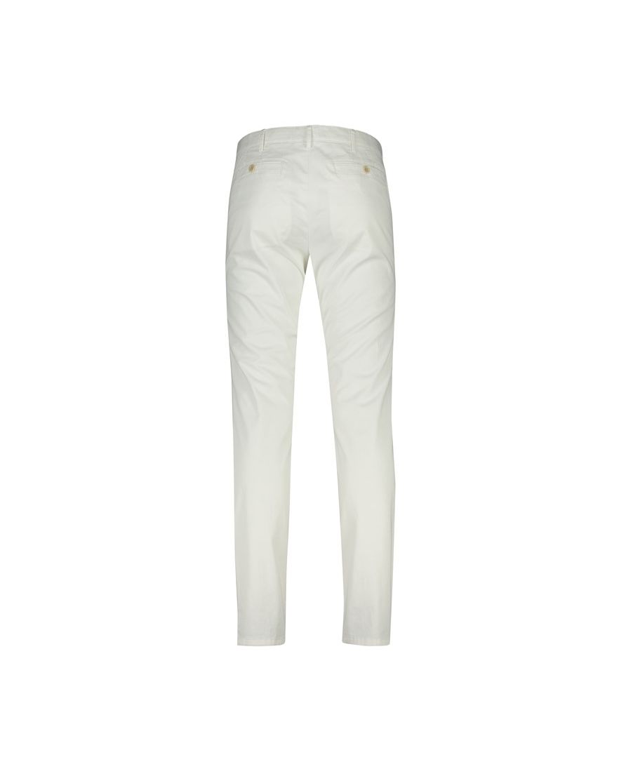 Meyer New York wit effen katoenen broek