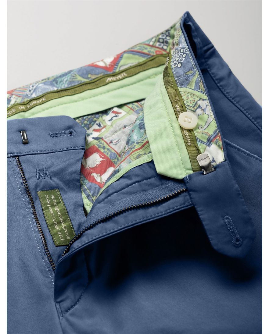Meyer New York katoenen broek blauw