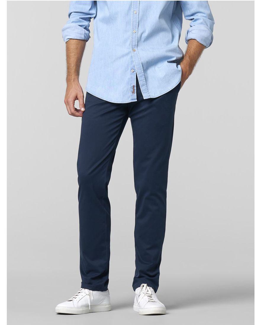 Meyer New York katoenen broek donkerblauw
