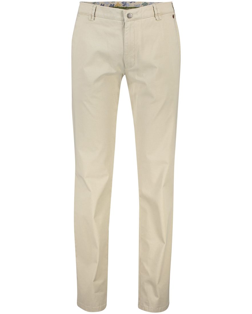 Beige broek Meyer effen katoen
