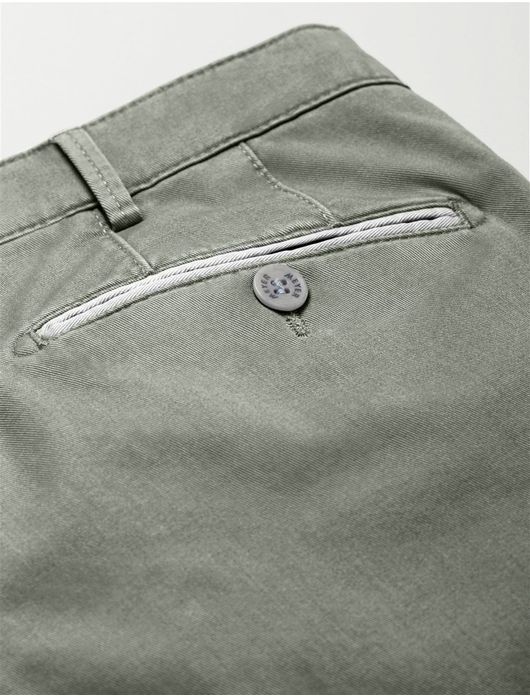 Meyer Pantalon katoen groen chino