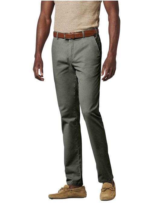 Meyer Pantalon katoen groen chino