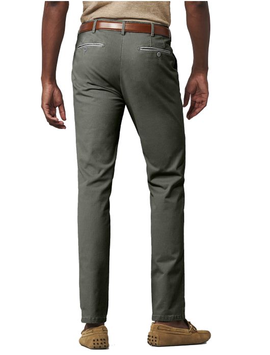Meyer Pantalon katoen groen chino