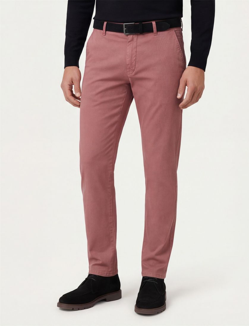 5-pocket Meyer broek New York rood effen katoen