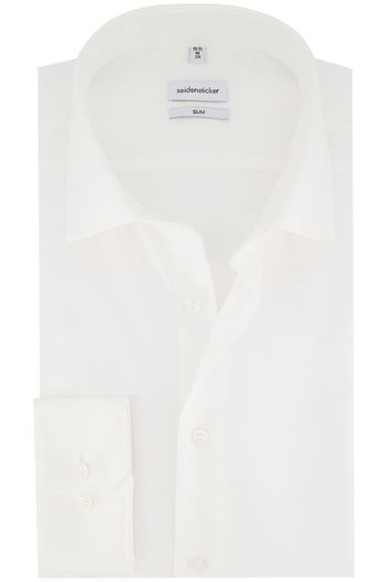 Seidensticker Seidensticker zakelijk overhemd Slim Fit wit effen katoen