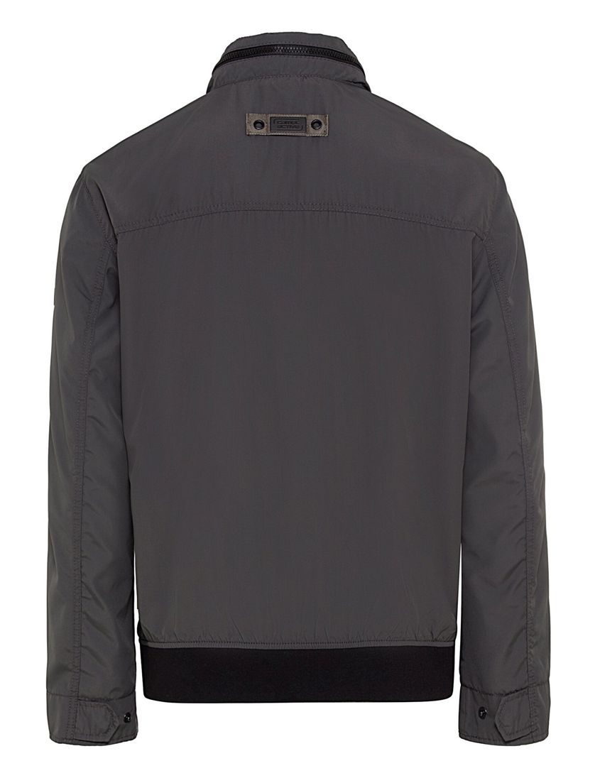 Camel Active zomerjas grijs wijde fit opstaande hals effen rits