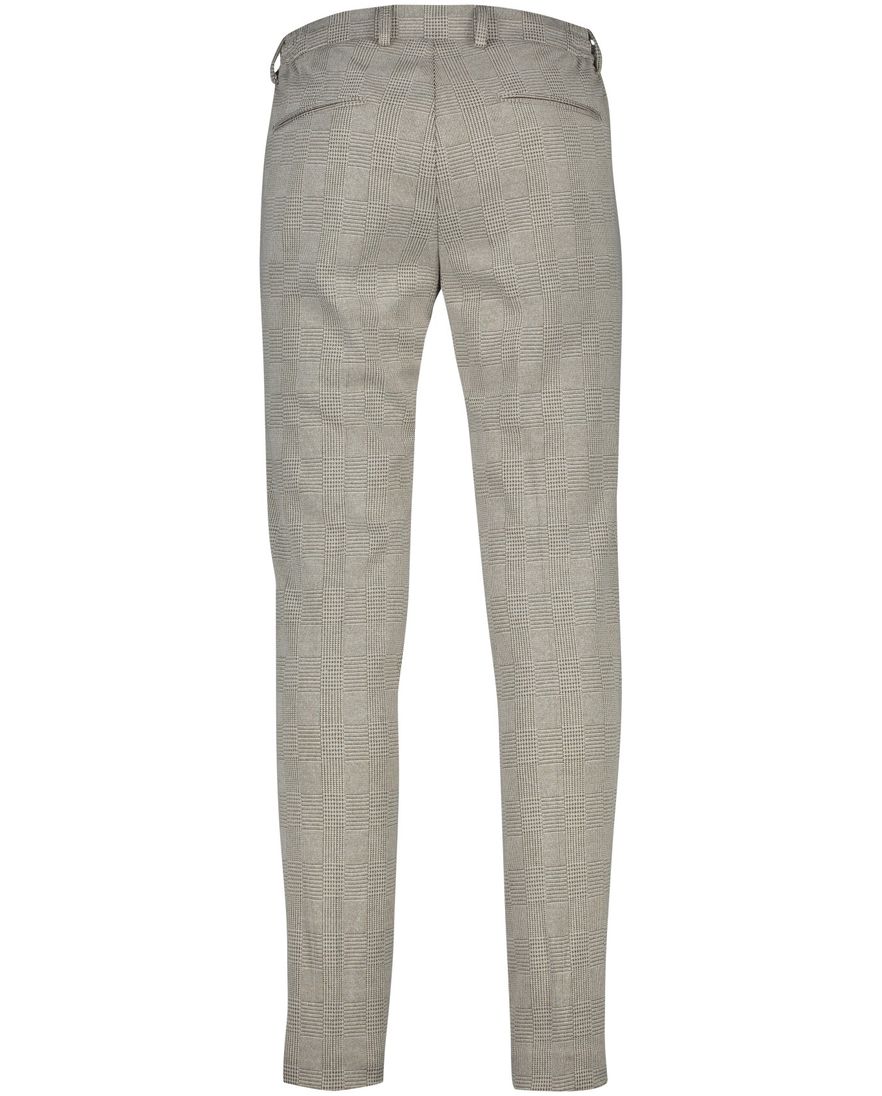 Born With Appetite broek chino geruit bruin touwsluiting