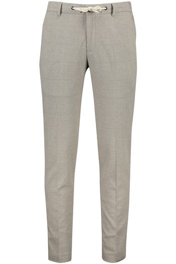 Born With Appetite Born With Appetite chino beige geruit elastische band katoen