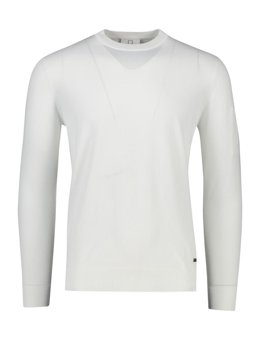 Born With Appetite polo wit effen normale fit mouwzak