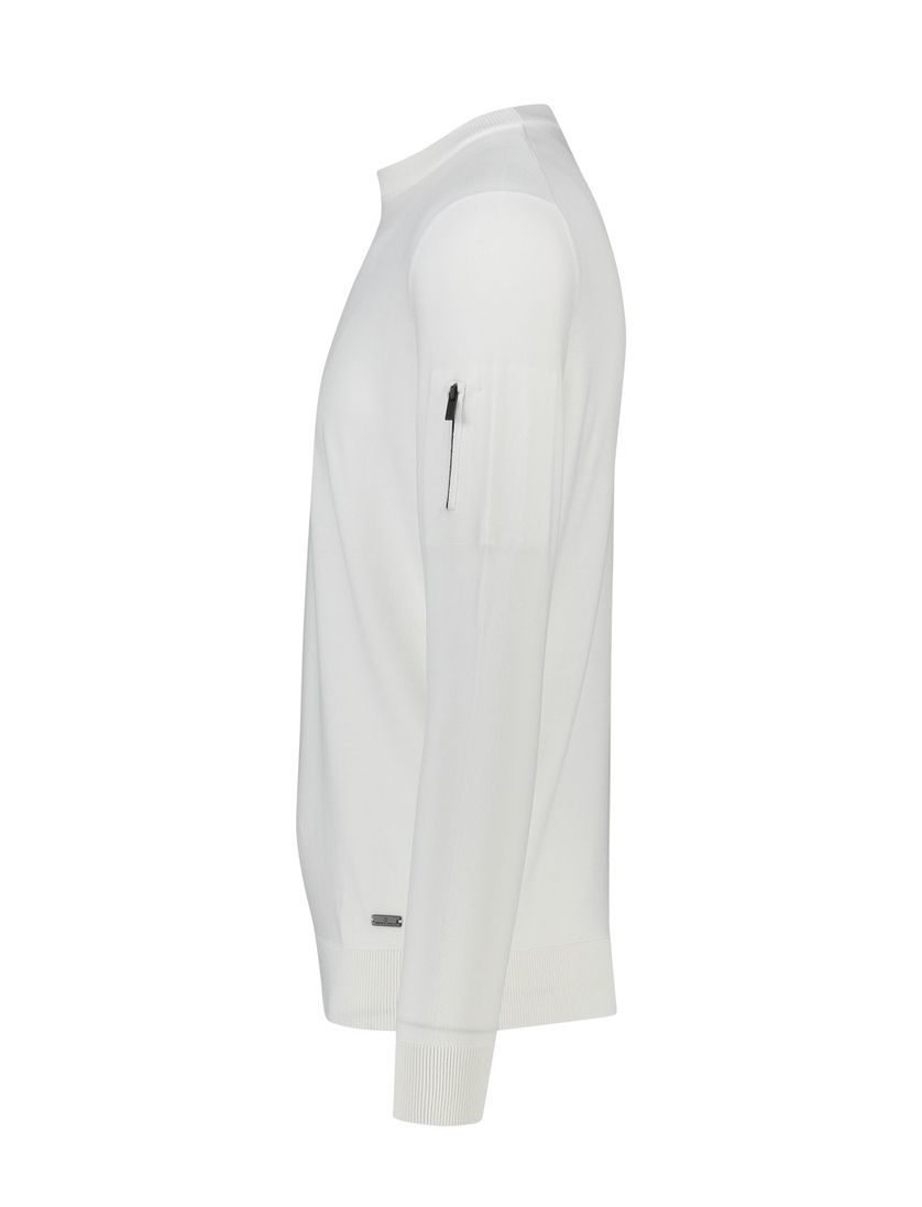 Born With Appetite polo wit effen normale fit mouwzak