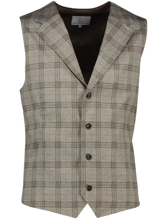 Kris Waistcoat Grijs geruit