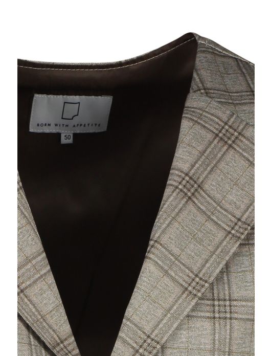 Kris Waistcoat Grijs geruit