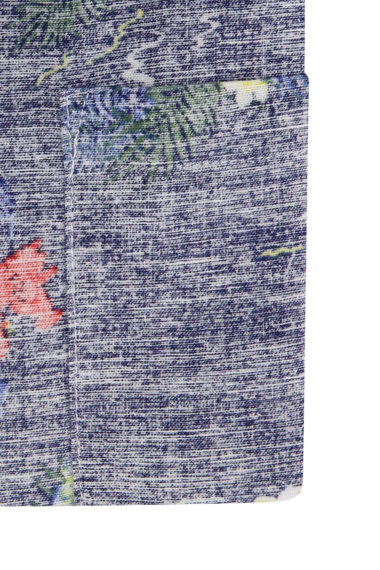 New Zealand overhemd korte mouw Pupuke blauw