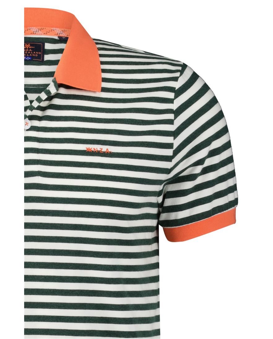 New Zealand polo normale fit wit gestreept