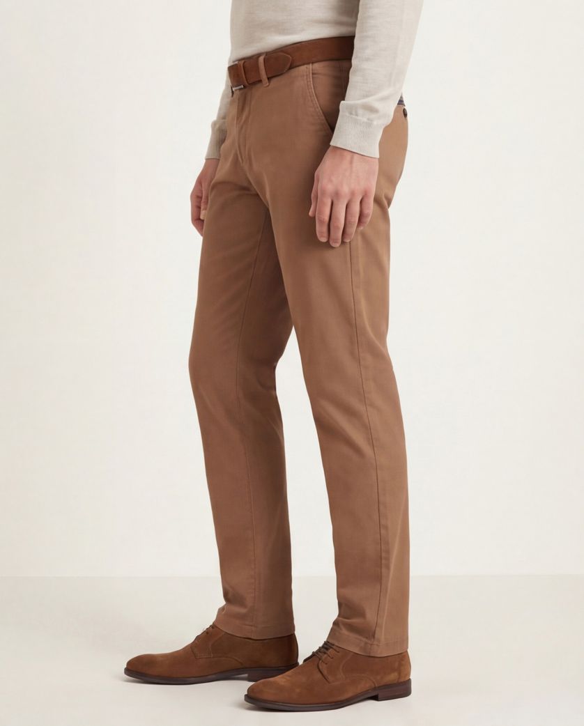 Gardeur BENNY-3 broek roestbruin effen katoen