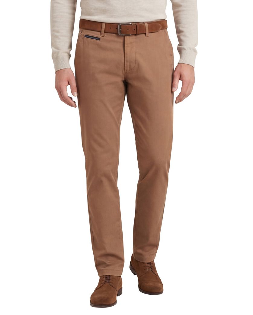 Gardeur BENNY-3 broek roestbruin effen katoen