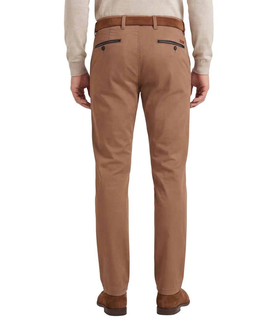 Gardeur BENNY-3 broek roestbruin effen katoen