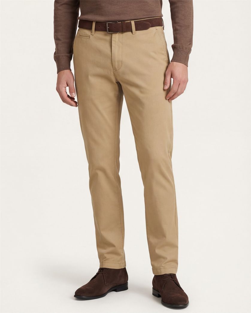 Gardeur Pantalon katoen lichtbruin