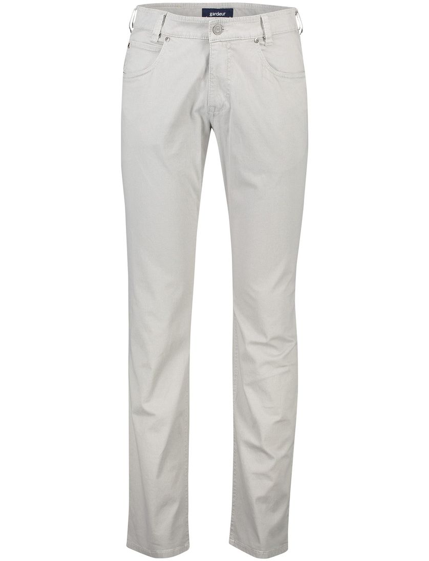 Gardeur jeans grijs effen katoen