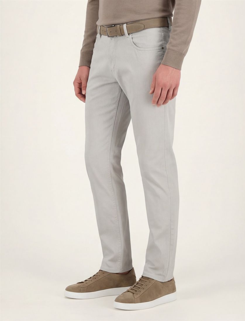 Gardeur jeans grijs effen katoen