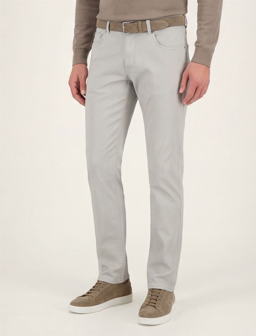 Gardeur jeans grijs effen katoen