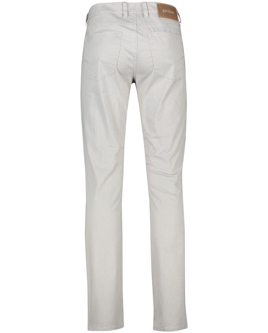 Gardeur 5-pocket broek katoen grijs effen