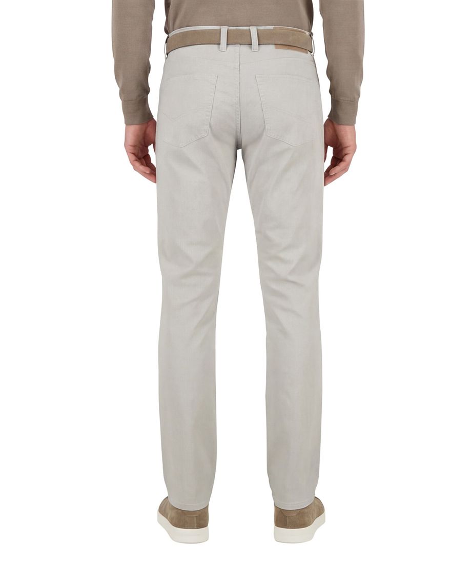 Gardeur 5-pocket broek katoen grijs effen