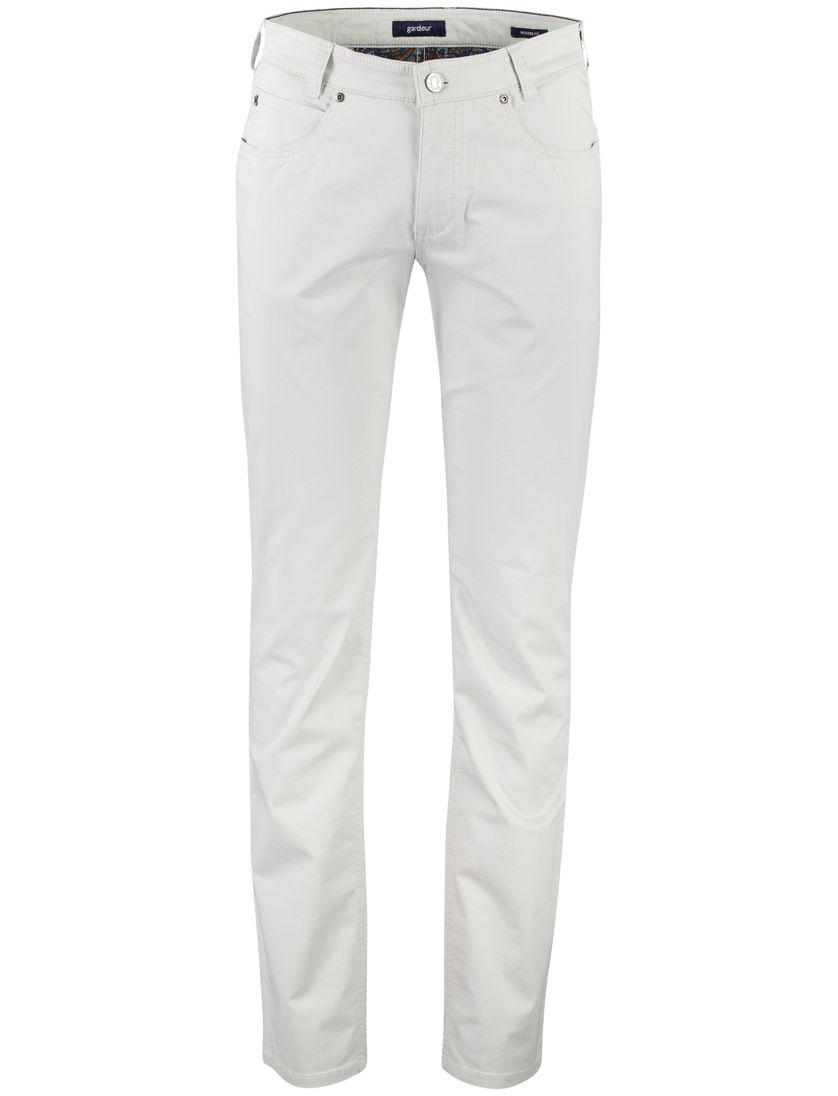 Gardeur Pantalon Bill wit katoen 5-pocket