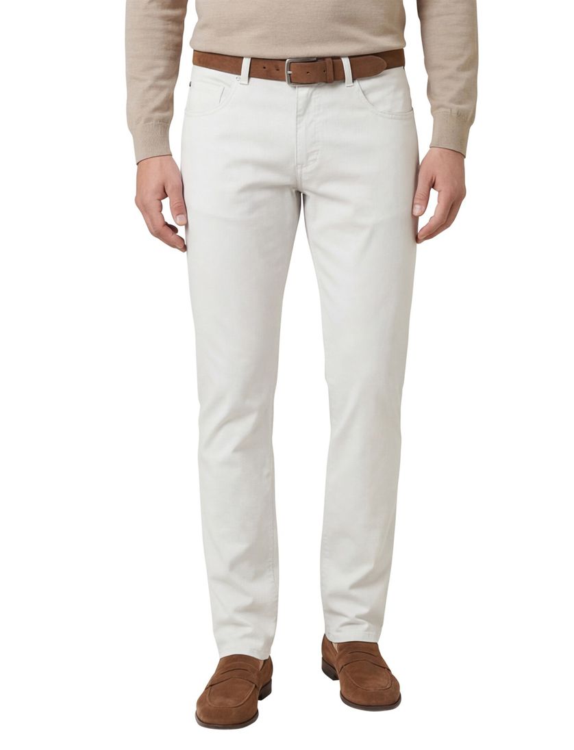 Gardeur Pantalon Bill wit katoen 5-pocket
